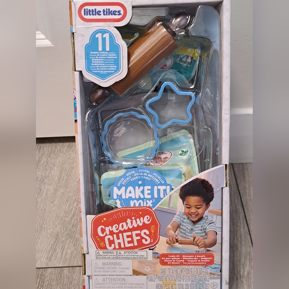 Brand New Little Tikes Creative Chefs; Cookie Kit- Blue and Brown